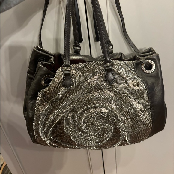 GORGEOUS! Valentino Garavani Sequin Glam Satchel Hobo - Picture 3 of 15